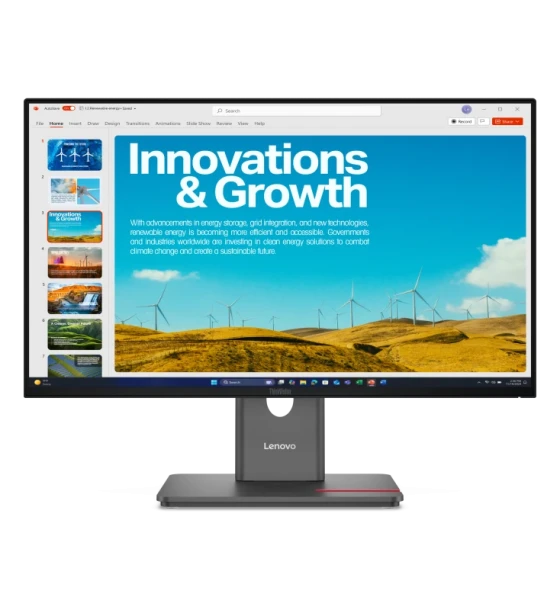 Monitor Lenovo ThinkVision P24QD-40. Display diagonal 60.5 cm 23.8 inch, Display 2560 x 1440 pixels, HD type Quad HD, Display technology LCD, 6 ms, Native 16:9, Viewing angle, horizontal 178