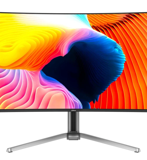 Monitor Dahua 31.5 inch DHI-LM32-GO43A, Curvature 1700R, 16:9, QD-OLED, 3840x2160, 165Hz, GtG 0.03ms, Luminozitate max 400 cdmp, Contrast static 1.5M 1