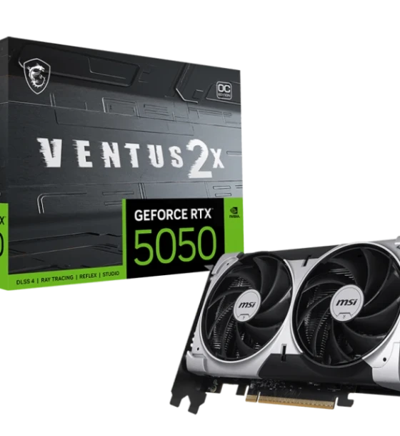 Placa video MSI GEFORCE RTX 5050 8G VENTUS 2X OC. processor family NVIDIA, processor GeForce RTX 5050. Discrete card memory 8 GB, card memory type GDDR6