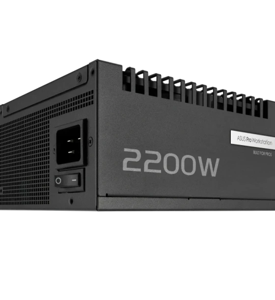 Sursa PC ASUS Pro WS 2200W Platinum. Total power 2200 W, AC input voltage 200 - 240 V, Power Factor Correction PFC type Active. Motherboard power connector 20+4 pin ATX