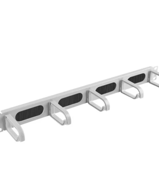Cabinet metalic Panou management cabluri cu perii, 5 inele, tip B, 1U, gri