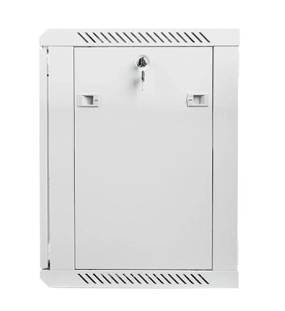 Dulap rack 19 inch perete 12U / 600x450 flat pack cu usa din sticla, gri V2