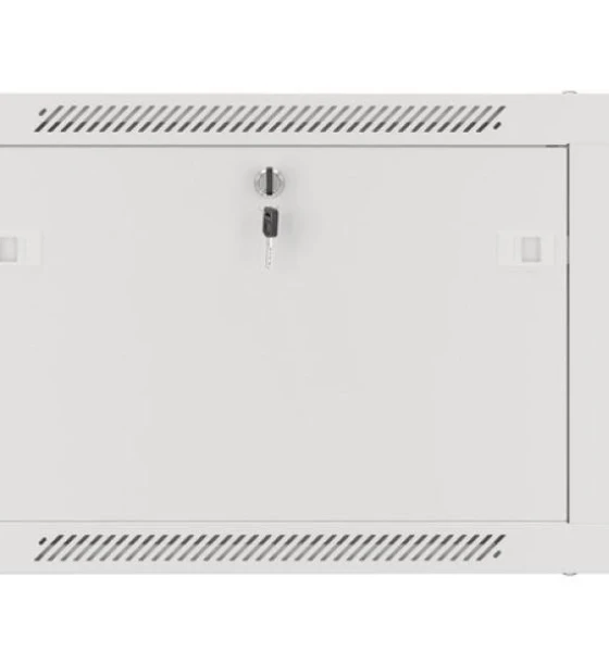 Dulap rack de perete 19 inch, 6U, 600x600 mm, usa din sticla, gri, V2