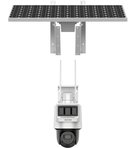 Camera PTZ cu panou solar Hikvision 4MP Pro Solar-powered Security PT Camera Setup High quality imaging with 4 MP Dual transducers - PIR and Radar work together for higher detection