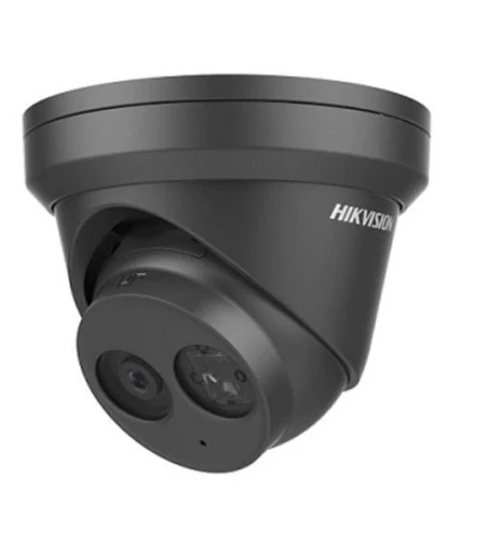 Camera supraveghere Hikvision IP turret DS-2CD2343G2-IU 2.8mm BLACK, 4MP, culoare neagra, Acusens - filtrarea alarmelor false dupa corpul uman si masini, microfon audio incorporat