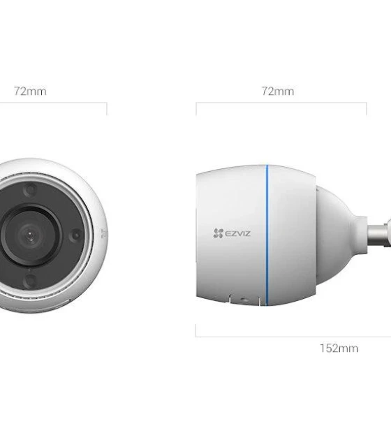 Camera supraveghere video WIFI Ezviz CS-H3-R100-1H3WKFL Senzor 1/2.7 inch Progressive Scan CMOS 3MP, 2304 x 1296 Lentila 2.8mm F2.0, 106 Horizontal, 56 Vertical 4mm F2.0, 86 Horizontal