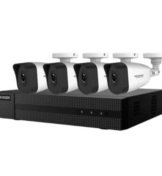 Camera supraveghere IP Kit IP 4x camere bullet 4MP ipc-B140H 2.8 mm + 1x nvr 8PoE Hiwatch hwn-2108MH-8P