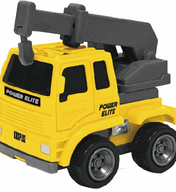 Masinuta jucarie Vehicule cu frictiune, scara 1, 10CM, diverse modele- macara, excavator, betoniera, basculanta si autocisterna