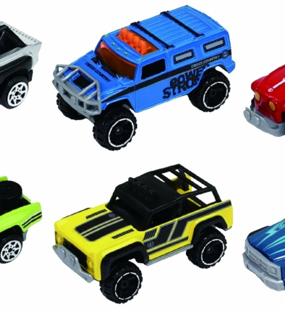 Macheta die cast, set 3 masinute, scara 1, 7.5CM, diverse modele si culori- rosu, albastru, bleu, rosu deschis, maro, gri petrol
