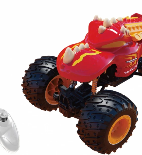 Masinuta cu telecomanda tip camion beast runners, scara 1, 21CM, diverse culori- rosu, mov, albastru si roz