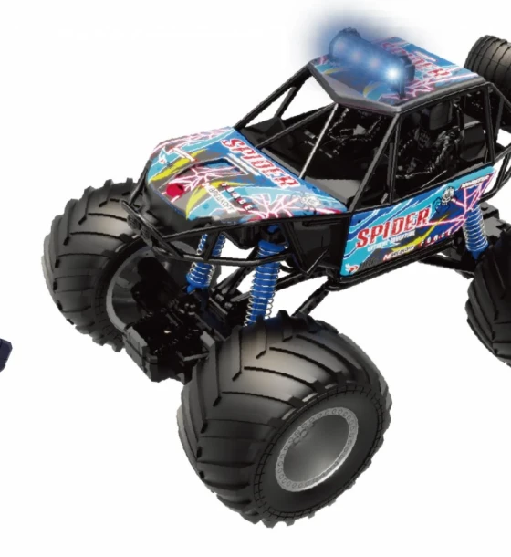Masinuta cu telecomanda big foot, scara 1, 44CM, albastru