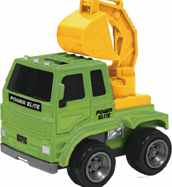 Masinuta jucarie Vehicule cu frictiune, scara 1, 10CM, excavator verde