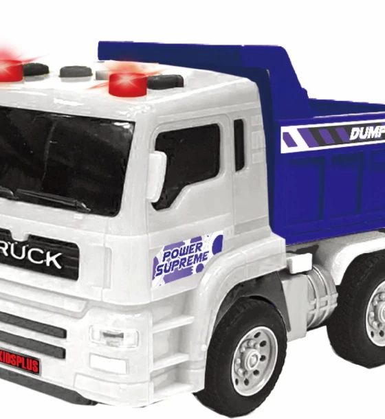 Masinuta jucarie Vehicule cu lumini, sunete si frictiune, scara 1, 17CM, basculanta