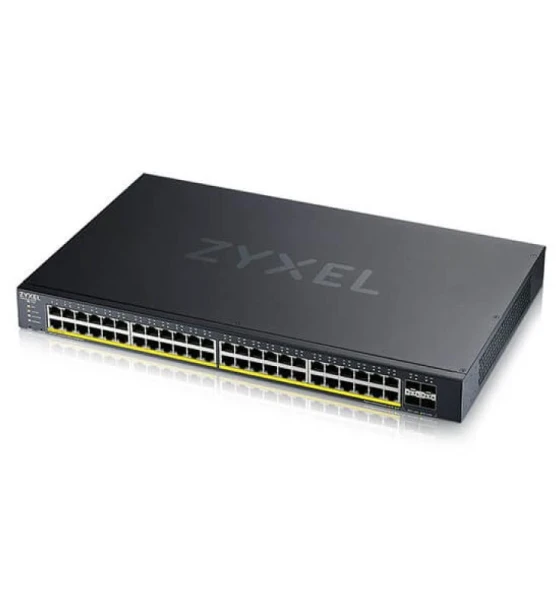 Switch retea Zyxel XGS1935-52HP, 52 Port Lite-L3 Smart Managed PoE Switch, 48x Gigabit PoE and 4x 10G SFP+, hybrid mode, standalone or NebulaFlex Cloud, 375 Watt PoE