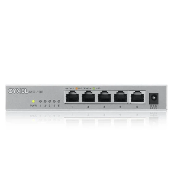 Switch retea Zyxel XMG-105 5 Ports 2, 5G + 1 SFP+ MultiGig unmanaged Desktop