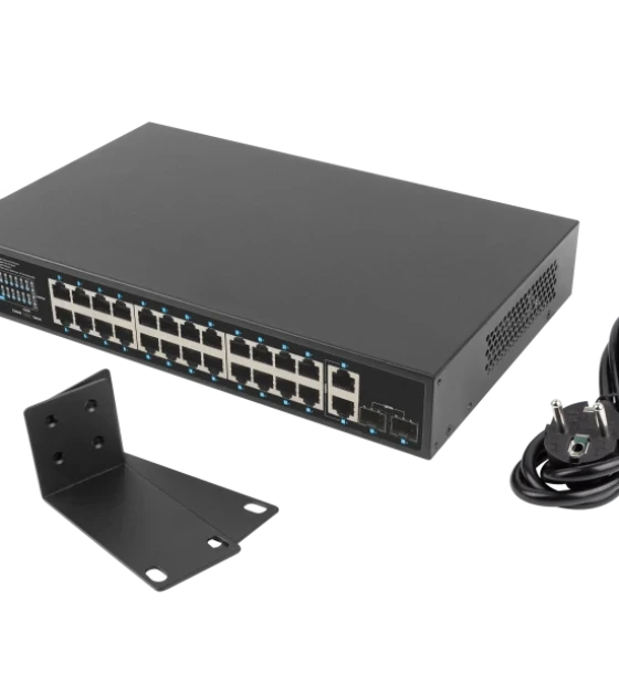Switch retea Switch 24x 1 Gb PoE+ 2x Gb 2x SFP, rack 19 inch, Gigabit Ethernet, 250W