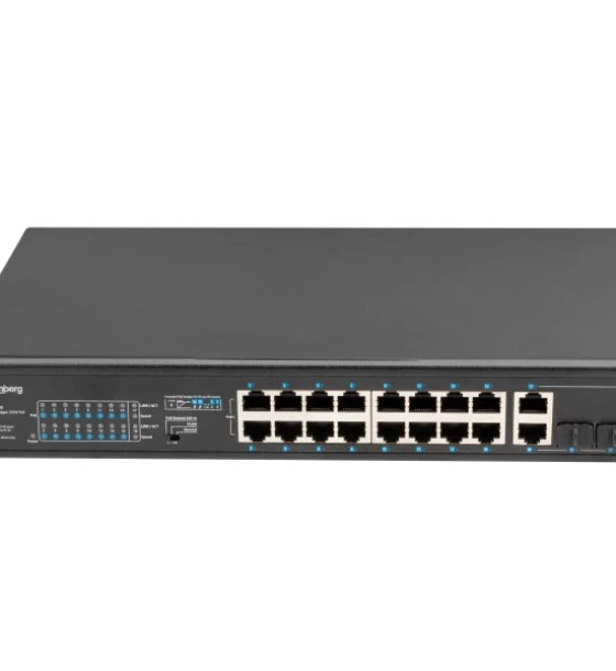 Switch 16x 100 Mb PoE+ / 2x 1 Gb/1x SFP, fara management, rack 10 inch 19 inch, Gigabit Ethernet, 150W