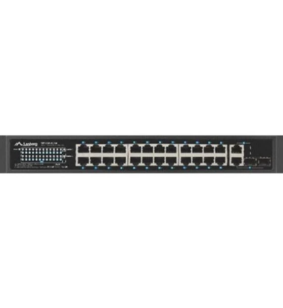 Switch retea Switch 24x 100 Mb PoE+ 2x combo, rack 19 inch, Gigabit Ethernet
