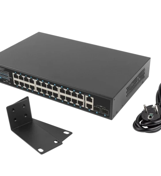 Switch retea Switch 24x 1 Gb PoE+ 2x Gb 2x SFP, rack 19 inch, Gigabit Ethernet, 360W