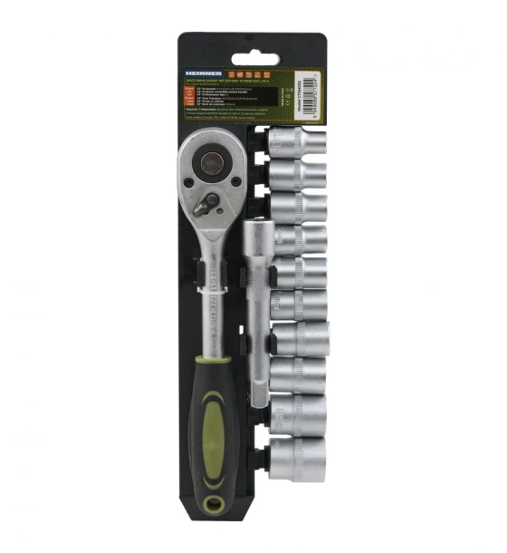 Cheie Heinner set 12 piese 1 inch+ext. cr-v