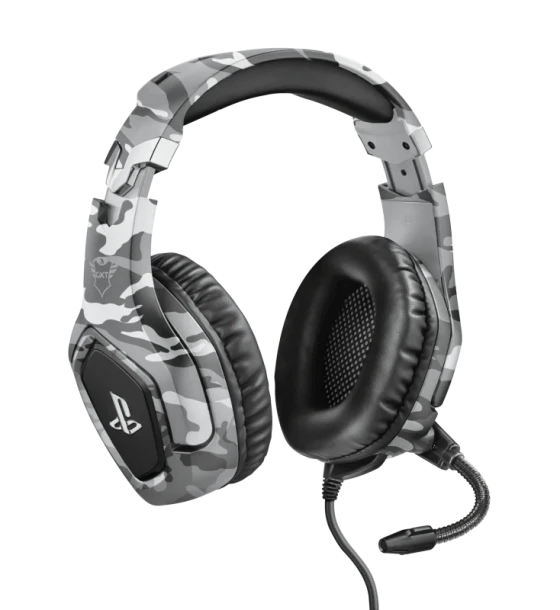 Casti gaming Trust GXT 488 Forze cu fir, lungime cablu 120 cm, frecventa raspuns 20 Hz, 20.000 Hz, sunet stereo, frecventa raspuns microfon 50 Hz, 10.000 Hz, pentru PS4 si PS5, gri