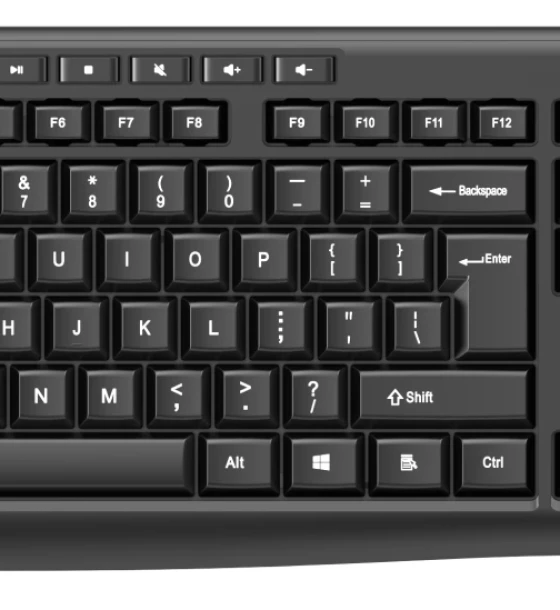Tastatura wireless 2.4G Tastatura cu rand independent de taste multimedia Mod 2.4G Numar taste 104 + 9 taste rapide Material ABS Culoare Negru Chipset Huntersun Aspect Orice aspect