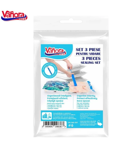 Set 3 piese pentru vidare cu pompa, vanora home