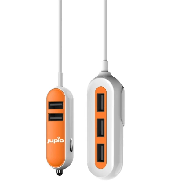 Incarcator Auto Jupio cu 5 porturi USB, 12V 4x 2.4A