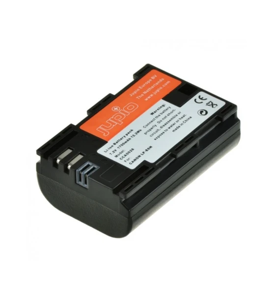 Acumulator Jupio tip Canon LP-E6N 1700 mAh, pentru EOS 5D MARK II, EOS 5D MARK III, EOS 5D MARK IV, EOS 6D, EOS 6D MAEK II, EOS 60D, EOS 7D, EOS 7D MARK II, EOS 70D, EOS 80D, EOS R