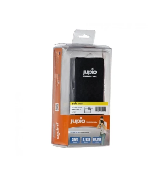 Kit Acumulator Extern Jupio Power Vault DSLR - 28 Wh (Compatibil Nikon EN-EL15 si Tablete / SmartPhone), pentru Nikon D7000, D7100, D7200, D7500, D500, D600, D610, D750, D800, D810