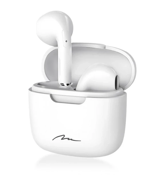 Casti Wireless Media-Tech R-Phones TWS+, Bluetooth 5.3, Touch Control, Alb, 46x46x23mm