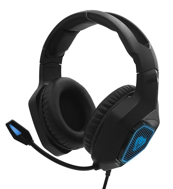 Casti cu Microfon Media-Tech Cobra Pro Yeti pentru Gaming, Stereo, Control Volum, Difuzoare 50mm, Iluminare, Jack si USB, Negru