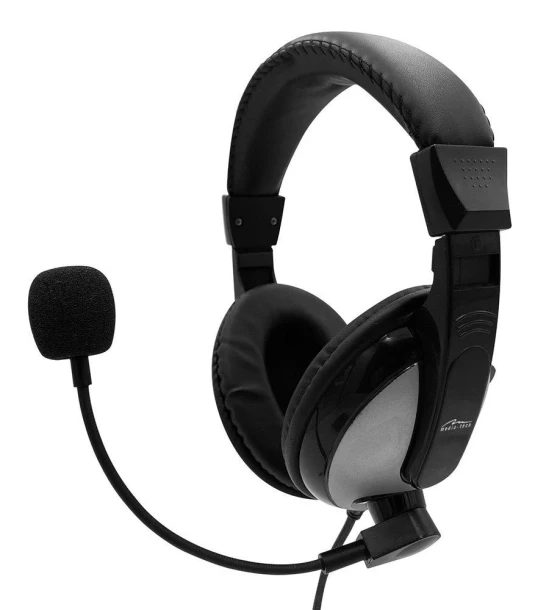 Casti cu Microfon Media-Tech TURDUS PRO pentru Gaming, Stereo, Control Volum, Difuzoare 40mm, Jack, Negru