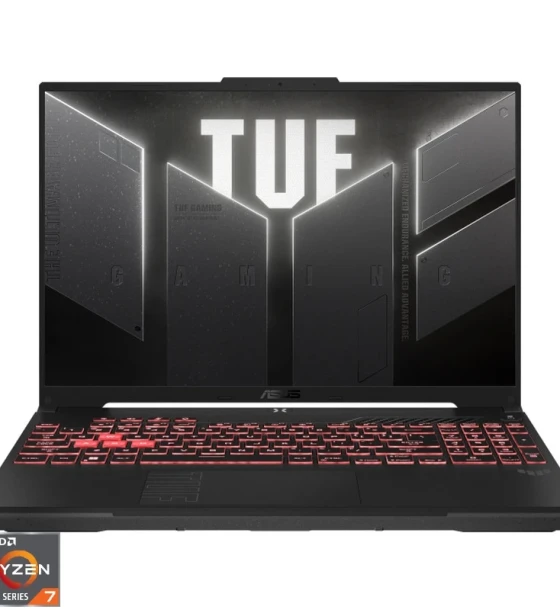 Laptop Asus TUF A16 FA607NUG-RL155 16 inch 1920 x 1200, AMD 7445HS 6 C / 12 T 3.55 GHz - 4.7 GHz  32 GB DDR5 512 GB SSD Nvidia GeForce RTX 4050
