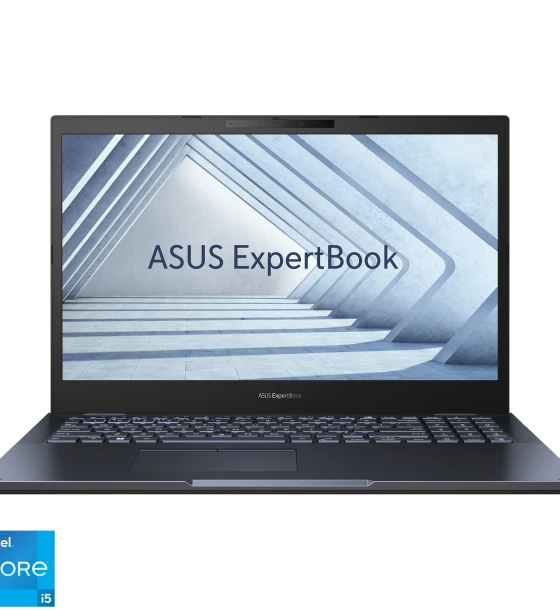 Laptop ASUS ExpertBook B2 B2502CBA cu procesor Intel® Core i5-1240P pana la 4.4GHz, 15.6'', Full HD, 16GB DDR4, 512GB SSD, Intel UHD Graphics, No OS, Star Black, 3Y PUR