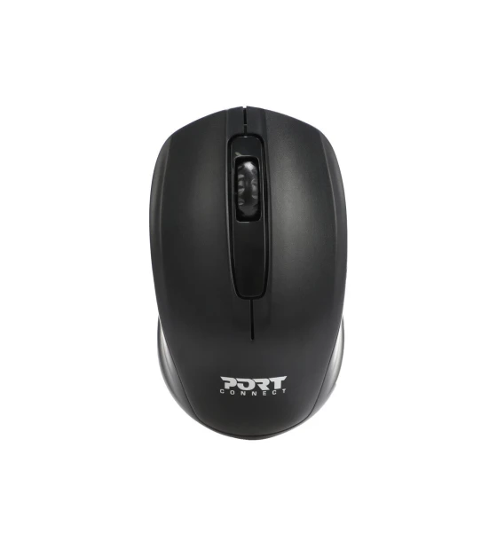 Mouse Wireless Port Designs OFFICE, 3 butoane,1000DPI, Negru/Verde