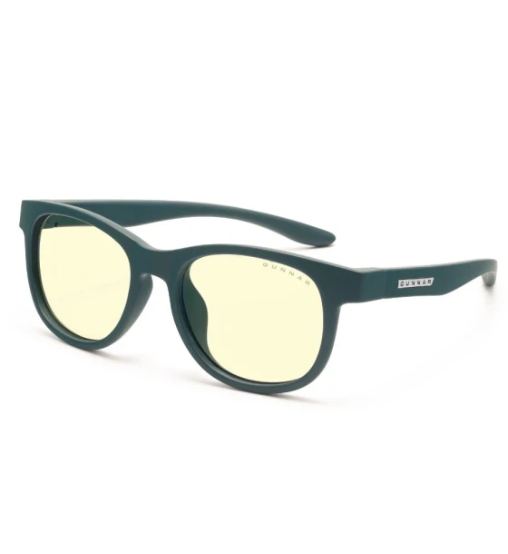 Ochelari de calculator GUNNAR OPTICS Rush Kids Small, Amber Natural, Verde, pentru copii 4-8 ani