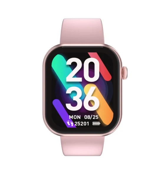 SmartWatch Cubot C5, Waterproof 5ATM, Monitorizare Puls, Pedometru, Alarma, Notificare Apeluri si Aplicatii, Functii Sport, Rose-Gold