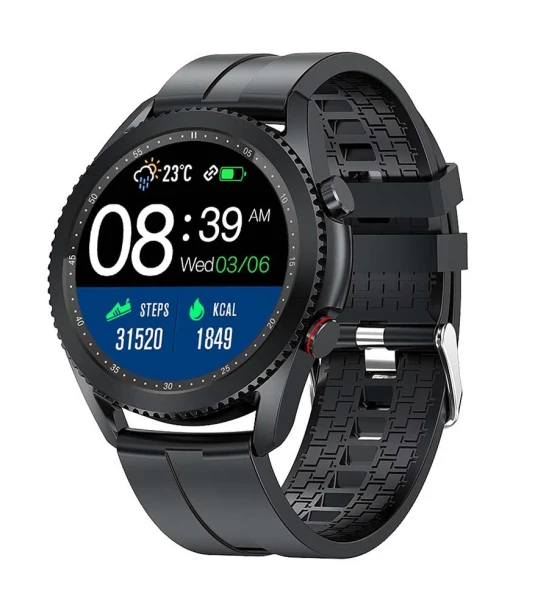 Smartwatch, Media-Tech, Silicon, Negru