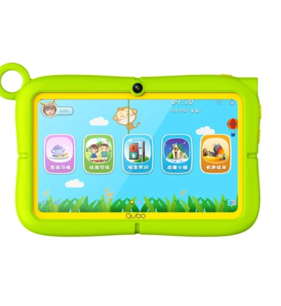 Tableta pentru copii, QUBO T7 KIDS, Quad-Core, 3GB RAM, 32GB ROM, Android 13, Verde