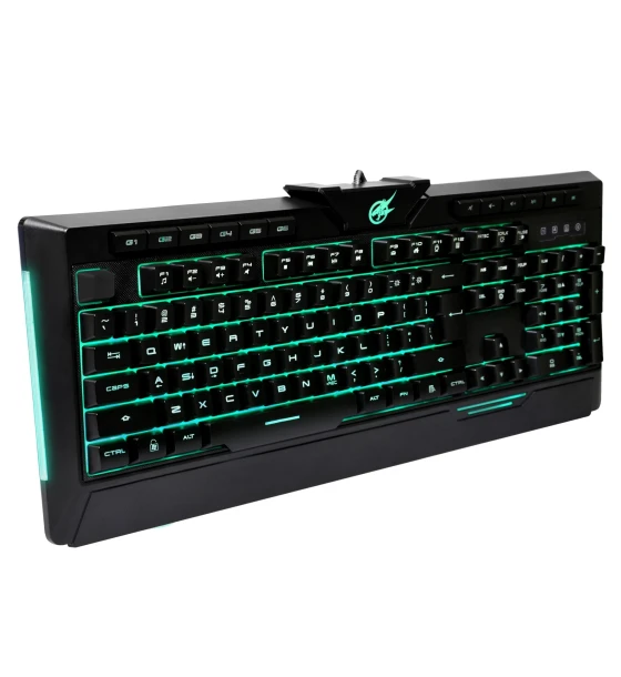 Tastatura Semi-Mecanica Port Designs Arokh K-2, 116 Taste, 6 Taste Multimedia, Iluminare Programabila, Anti-Ghosting, USB, Negru