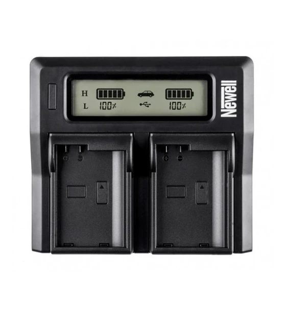 Incarcator dublu Newell DC-LCD pentru acumulator Canon LP-E6