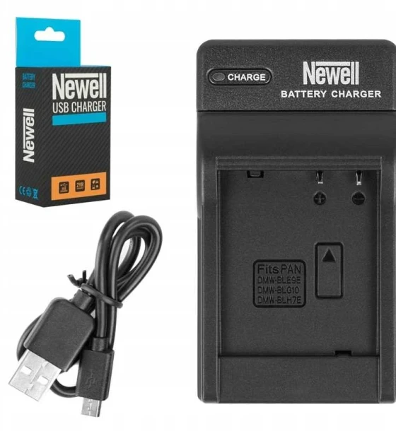 Incarcator Newell, DC-USB, Compatibilitate Panasonic DMW-BLG10, Negru