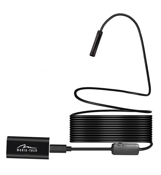 Camera inspectie endoscop Media-Tech MT4099, 5 m, 6 led-uri, conexiune Wi-Fi pentru Android sau PC