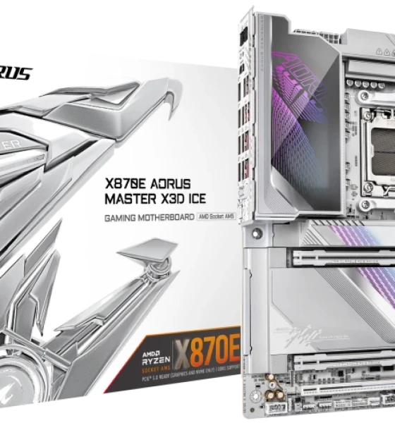 Placa de baza GIGABYTE X870E AORUS MASTER X3D ICE. Processor manufacturer AMD, Processor socket AM5, Compatible processor series AMD Ryzen 7000 Series, AMD Ryzen 8000 Series
