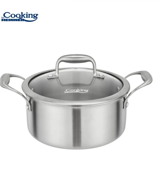 Semioala inox+capac sticla 20x10CM, 2.8L, ATOMIC3, cooking by heinner