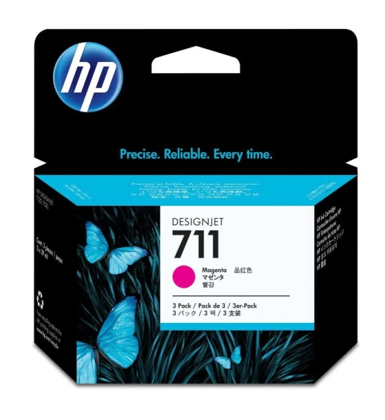 Cartus cerneala HP CZ135A, magenta, pachet triplu, 3 X 29 ml, HPDesignjetT120, Designjet T520 24 inch, Designjet T520 36 inch, NR.711