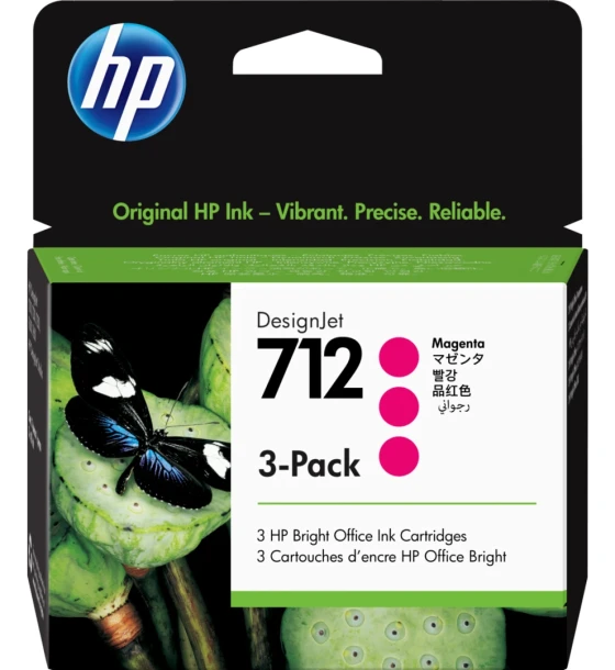 HP 3ED78A magenta inkjet cartridge 3-pack, 29ML, pentru designjet T210, T230, T250, T630, T650