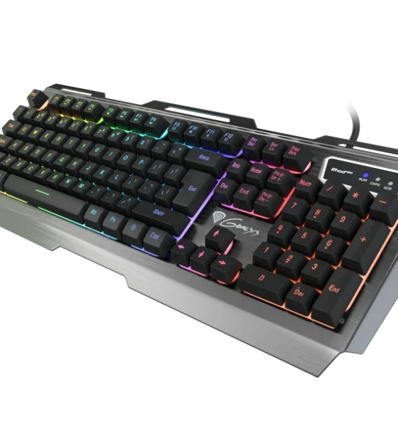 Tastatura GENESIS Rhod 420 RGB. Keyboard form factor Full-size 100 . Keyboard style Straight. Connectivity technology Wired, Device interface USB, Keyboard key switch Membrane