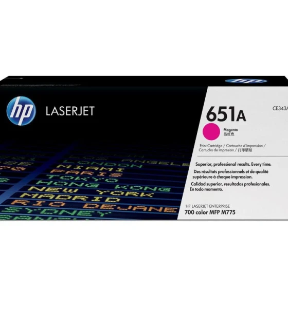 Toner HP CE343A MAGENTA NR.651, 16K ORIGINAL, HP LaserJet Enterprise700 MFP M775DN, LaserJet Enterprise 700 MFP M775F, LaserJet Enterprise700 MFP M775Z, LaserJet Enterprise 700 MFP M775Z+